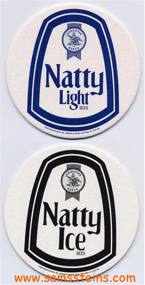 Natty Light And Natty Ice Beer Coaster