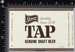 Storz Tap Genuine Draft Beer Label