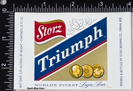 Storz Triumph Beer Label