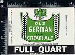 Old German Cream Ale Label