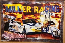 Miller Racing Beer Poster