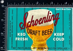 Schoenling Draft Beer Label