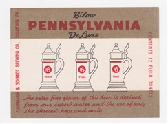 Bilow Pennsylvania De Luxe Label