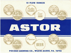 Astor Beer Label