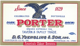 Yuengling Dark Porter Beer Label