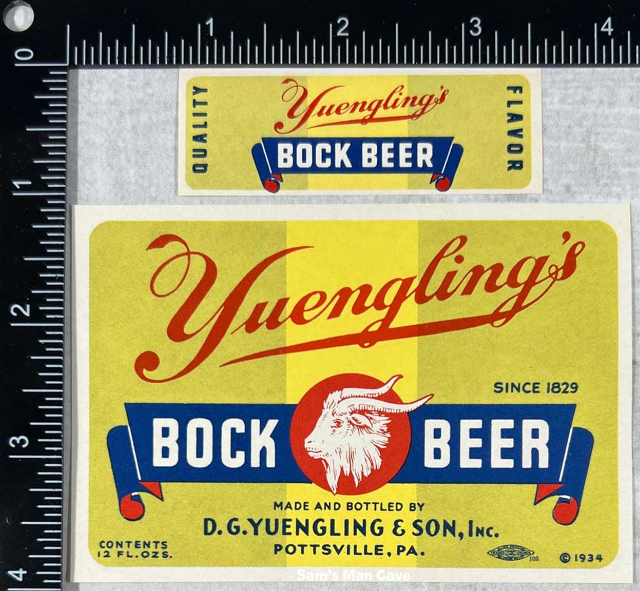 Yuengling Bock Beer Beer Label With Neck