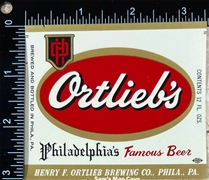 Ortlieb's Philadelphia's Famous Beer Label
