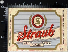 Straub Beer Label