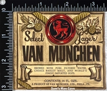 Van Munchen Lager Beer Label