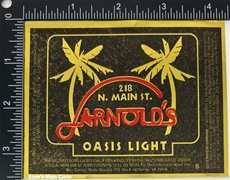 Arnold's Oasis Light Beer Label