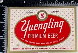 Yuengling Premium Beer Label