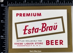 Esta-Brau Premium Beer Label