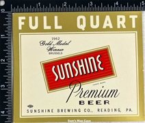 Sunshine Premium Beer Label