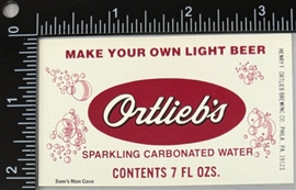 Ortlieb's Carbonate Water Label