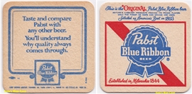 Pabst Blue Ribbon Taste Compare Beer Coaster