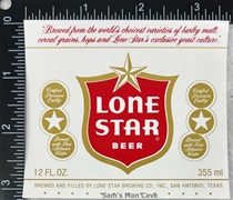 Lone Star Beer Label