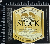 The Bull Bear Private Stock Golden Lager Label