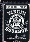 Virgin Bourbon 101 Proof Whiskey Label