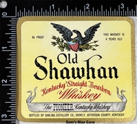 Old Shawhan Kentucky Straight Bourbon Whiskey Label