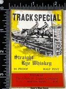 Track Special Straight Rye Whiskey Label