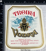 Troika Vodka Label