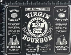 Virgin Straight Bourbon Whiskey Label