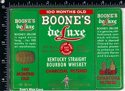 Boone's deLuxe Kentucky Straight Bourbon Whiskey Label
