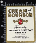 Cream of Bourbon Kentucky Straight Bourbon Whiskey Label