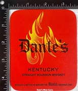 Dante's Kentucky Straight Bourbon Whiskey Label