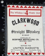 Clarkwood Straight Whiskey Label
