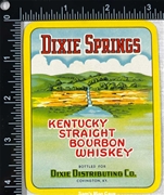 Dixie Springs Kentucky Straight Bourbon Whiskey Label