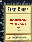 Fire Chief Bourbon Whiskey Label