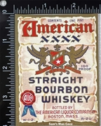 American Brand Straight Bourbon Whiskey Label