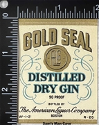 Gold Seal Distilled Dry Gin Label