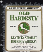 Old Hardesty Kentucky Straight Bourbon Whiskey Label