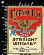 Marshfield Straight Whiskey Label