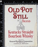 Old Pot Still Kentucky Straight Bourbon Whisky Label