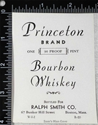 Princeton Bourbon Whiskey Label