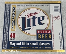 Miller Lite Big & Tall Beer Label