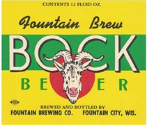 Fountain Brew Bock Beer Label
