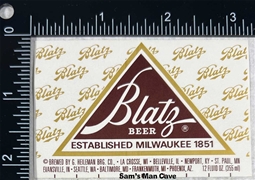 Blatz Beer Label