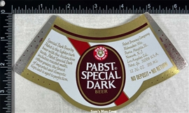 Pabst Special Dark Beer Label 