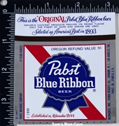 Pabst Blue Ribbon Beer Label