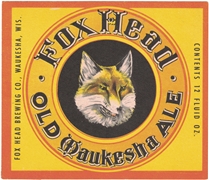 Fox Head Old Waukesha Ale Label