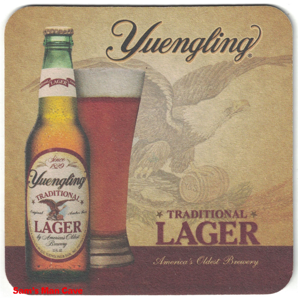 Yuengling Lager Light Lager Beer Coaster