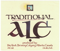 Big Rock Traditional Ale Biere Beer Label