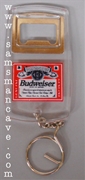 Budweiser Label Bottle Opener Keychain