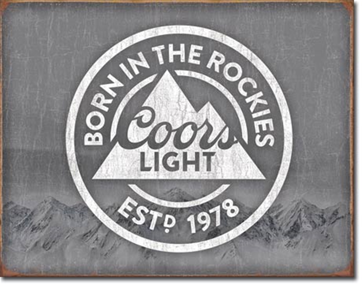 Coors Light Born In the Rockies Tin Sign