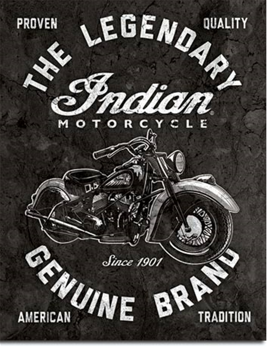 Indian Motorcycles Legendary Tin Sign