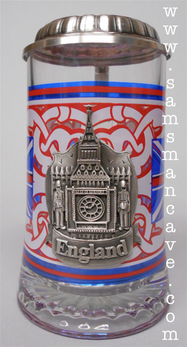 Glass Heritage Series England Beer Stein
